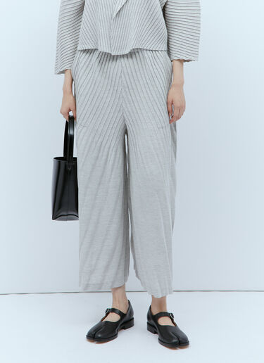 Issey Miyake Linen Like Pleats Pants Grey ism0253006