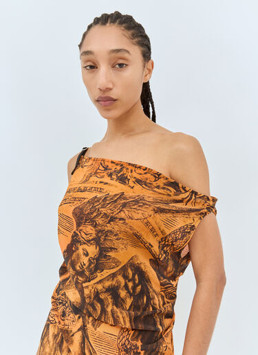 Acne Studios 印花迷你连衣裙 橙色 acn0258005