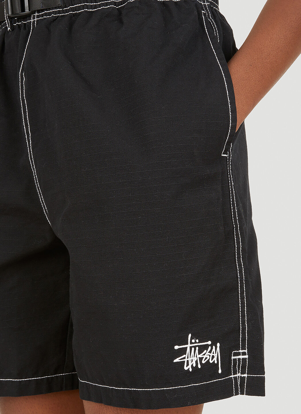 Stussy taping cheap nylon shorts