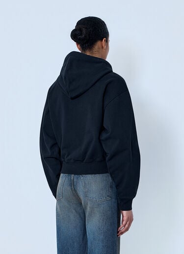 Alexander Wang Zip-Front Hooded Sweatshirt Black awg0264004