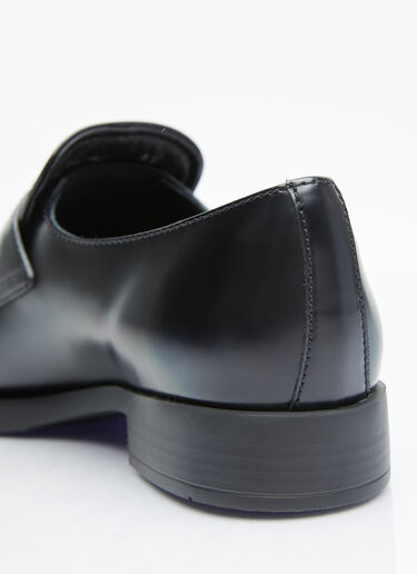 Brushed Leather Loafers Prada Brushed Leather Loafers Black pra0255008