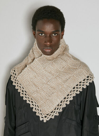 Kiko Kostadinov Apasia Crochet Scarf Beige kko0154019