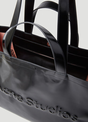 Acne Studios Logo Shopper Tote Bag Black acn0353009
