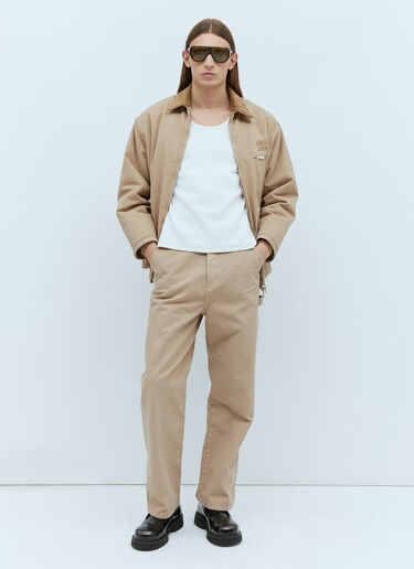 Miu Miu Garment-Dyed Gabardine Pants Beige miu0155002