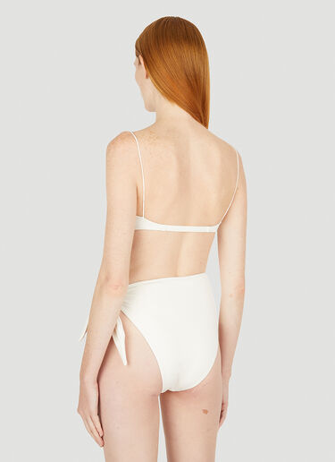 LN-CC® - Ziah: Bandeau Fine Strap Bikini Top - White Ziah Bandeau Fine Strap Bikini Top White zia0250008