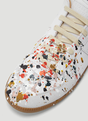 Maison Margiela Replica Paint Drop Sneakers White mla0243026
