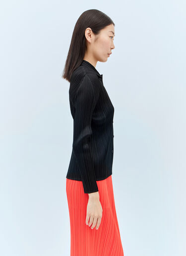 Pleats Please Issey Miyake Pleated Shirt Black plp0256012