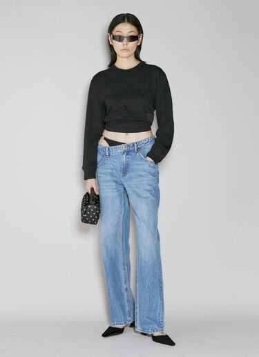 Essential Long Sleeve T-Shirt Alexander Wang Essential Long Sleeve T-Shirt Black awg0253017