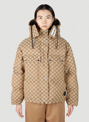 Monogram Puffer Jacket Beige