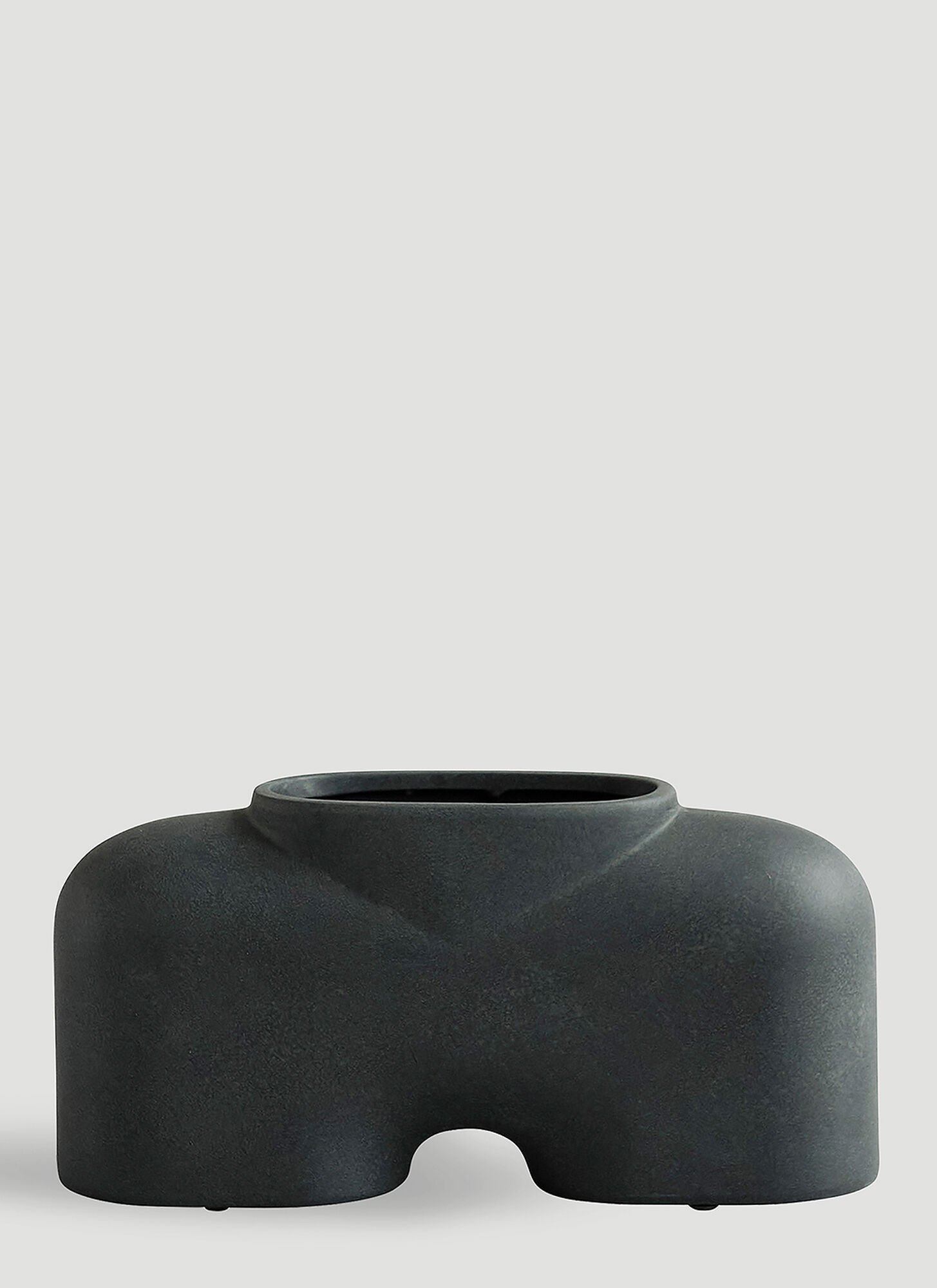 Shop 101 Copenhagen Cobra Fat Medium Vase In Black