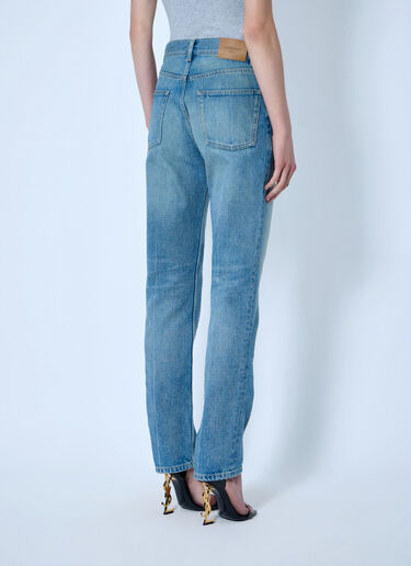 Saint Laurent Mid-Rise Straight Jeans Blue sla0265005