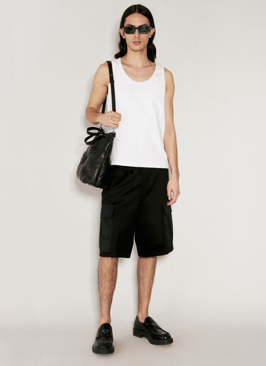 Prada Re-Nylon Pockets Bermuda Shorts Black pra0156002