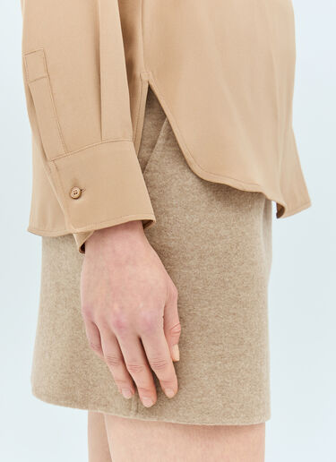 Max Mara Silk Crêpe de Chine Shirt Beige max0258008