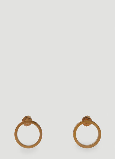 Number Engraved Circle Earrings Maison Margiela Number Engraved Circle Earrings Gold mla0249048