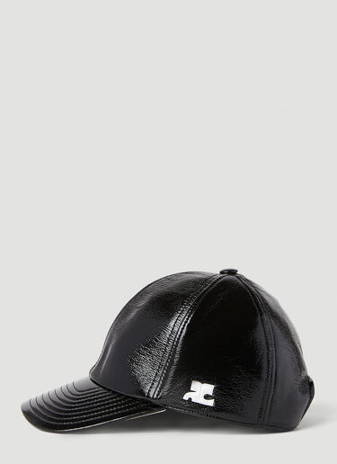 Courrèges Vinyl Baseball Cap Black cou0151004