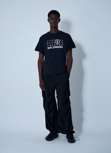 MM6 Maison Margiela x Salomon 徽标图案 T 恤 黑色 mms0161004