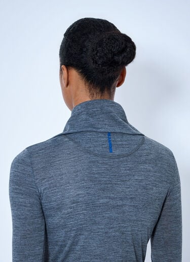 LN-CC® - Jil Sander: Quarter-Zip Long Sleeve Top - Grey Jil Sander Quarter-Zip Long Sleeve Top Grey jil0265006