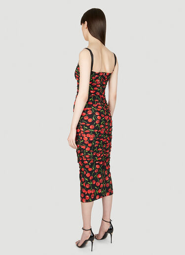 Dolce & Gabbana Cherry Midi Dress Black dol0253008