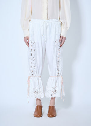Chloé Fluid Drawstring Trousers White chl0265007