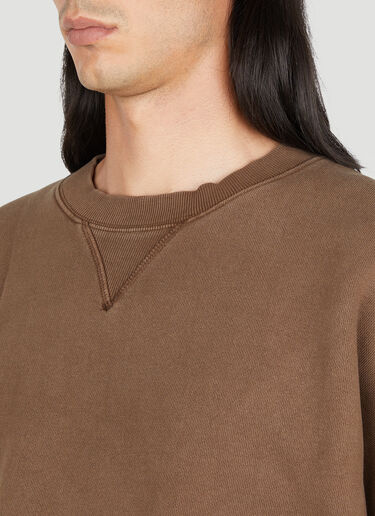 Entire Studios Boxy Crewneck Sweatershirt Brown ent0353005