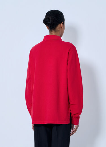 Prada Cotton Piqué Polo Shirt Red pra0264023