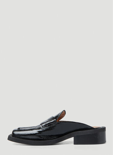 GANNI Squared Toe Mules Black gan0251031