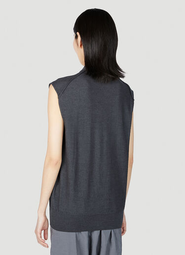 Lemaire Sleeveless Twisted Cardigan Dark Grey lem0252010