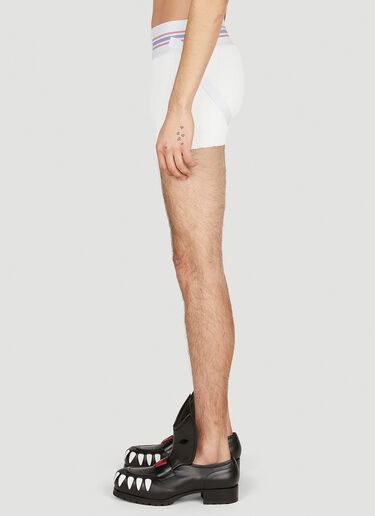 Walter Van Beirendonck ロゴパッチ ジョックショーツ ホワイト wlt0152007