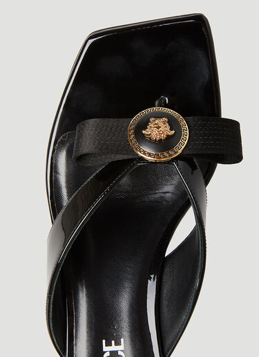 Gianni Ribbon Low Mules Versace Gianni Ribbon Low Mules Black ver0255020