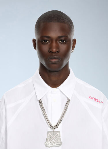 LN-CC® - Off-White: Bling Strass Arrow Chain - Grey Off-White Bling Strass Arrow Chain Grey ofw0164360