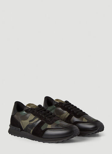 Valentino Rockrunner Camouflage Sneakers Green val0145054