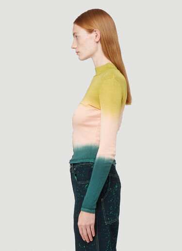 Eckhaus Latta Lapped Baby Turtleneck Top Pink eck0242007