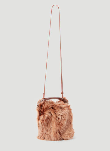 Dries Van Noten 포니 헤어 핸드백 브라운 dvn0253003