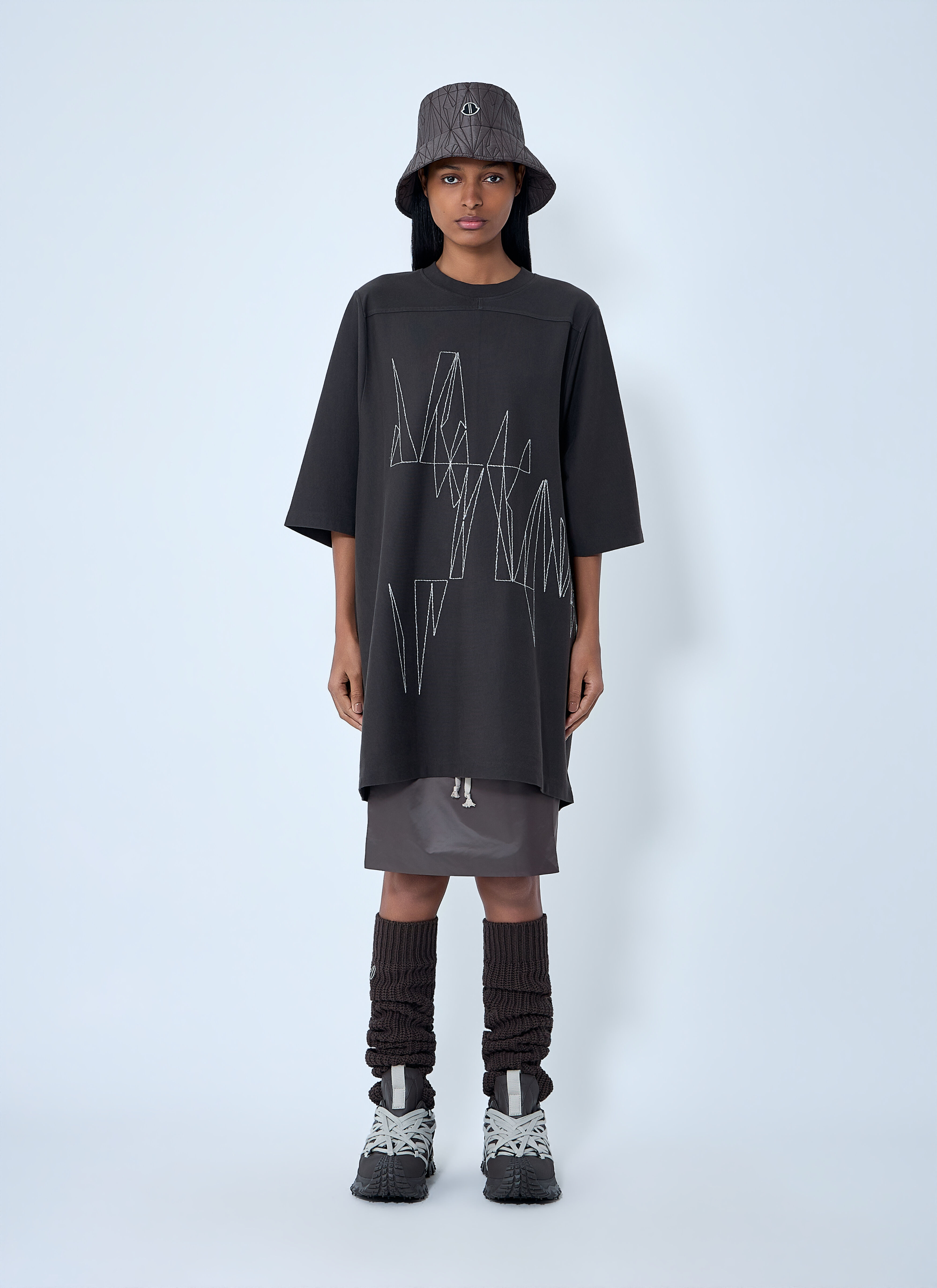 Moncler + Rick Owens Women's' Jumbo T-Shirt in Grey | LN-CC®