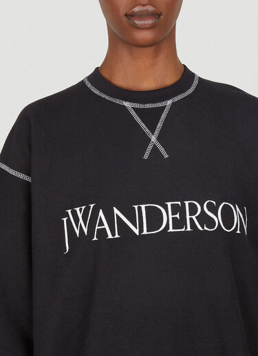 JW Anderson 拼色缝线徽标卫衣 黑色 jwa0247010