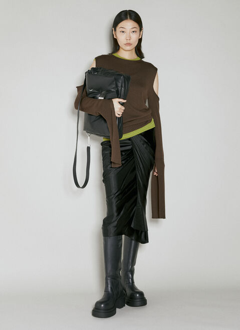 Moncler + Rick Owens ケープスリーブニットセーター ブラック mcs0355005