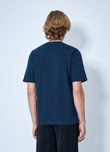Saint Laurent Cassandre Oversized T-Shirt Blue sla0164002