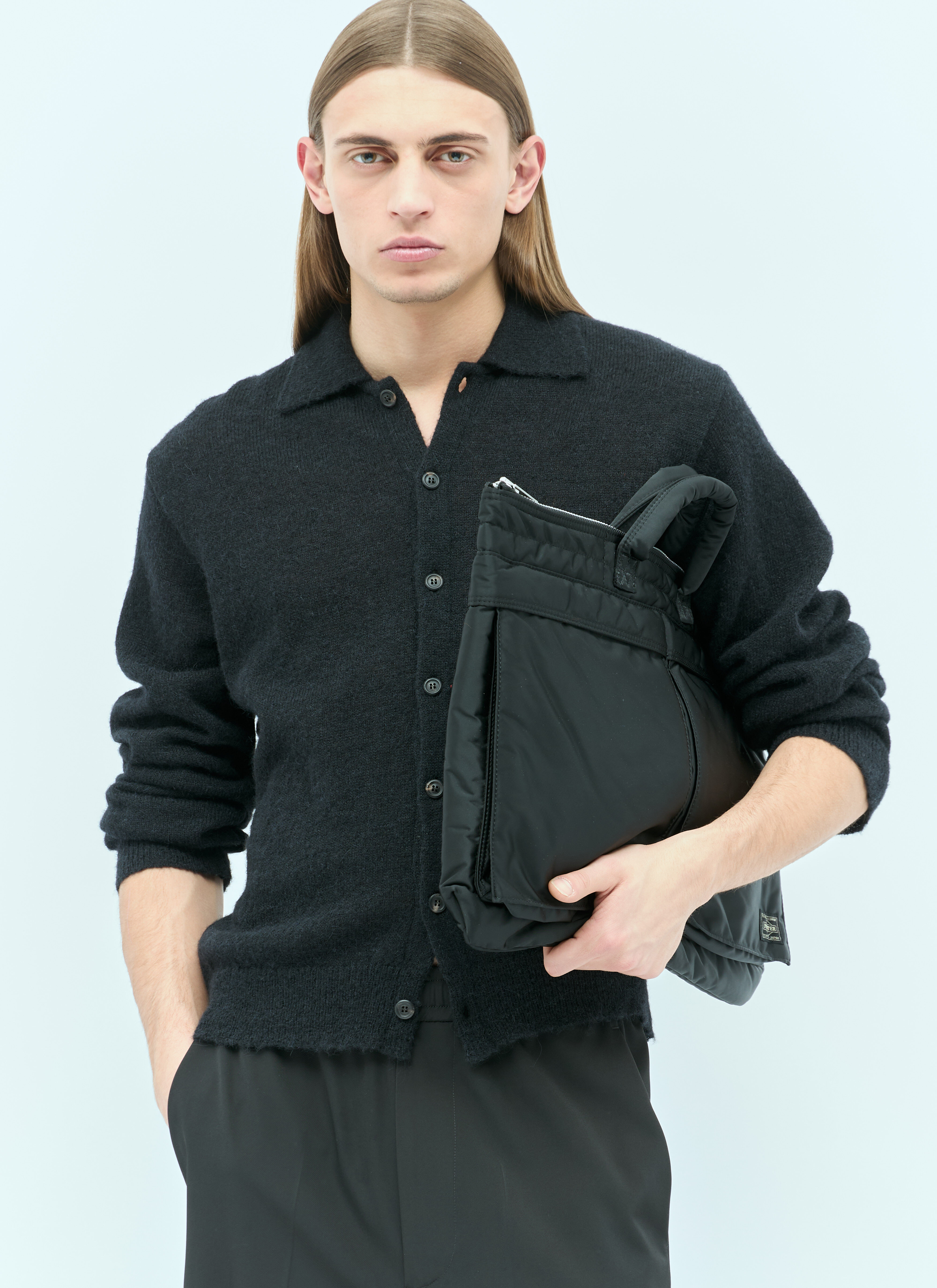 Porter-Yoshida & Co Men's' Tanker Short Helmet Tote Bag in Black