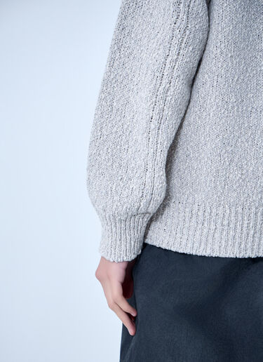 Stone Island Zip-Up Knit Hoodie Grey sto0164075