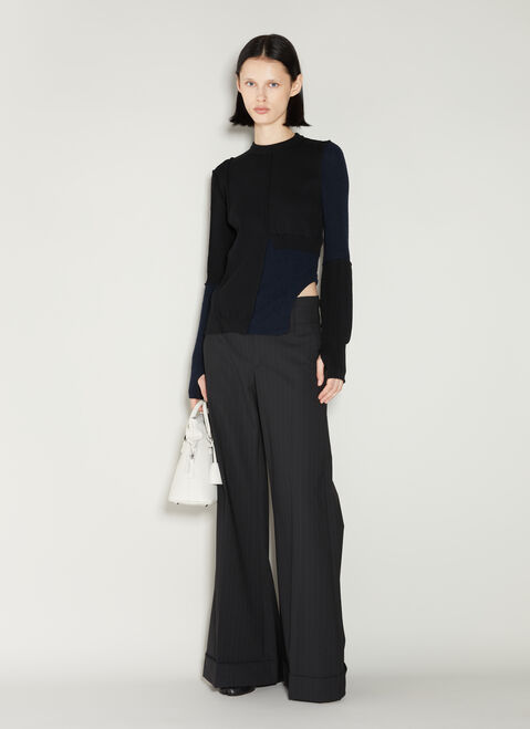 MM6 Maison Margiela Panel Knit Sweater Blue mmm0253017