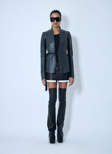 Rick Owens Leather Mini Skirt Black ric0259005