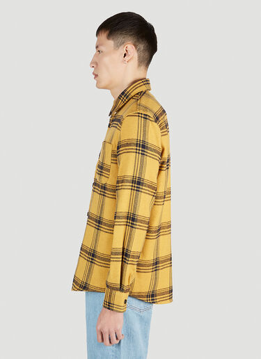 A.P.C. Trek Checked Flannel Shirt Yellow apc0151013
