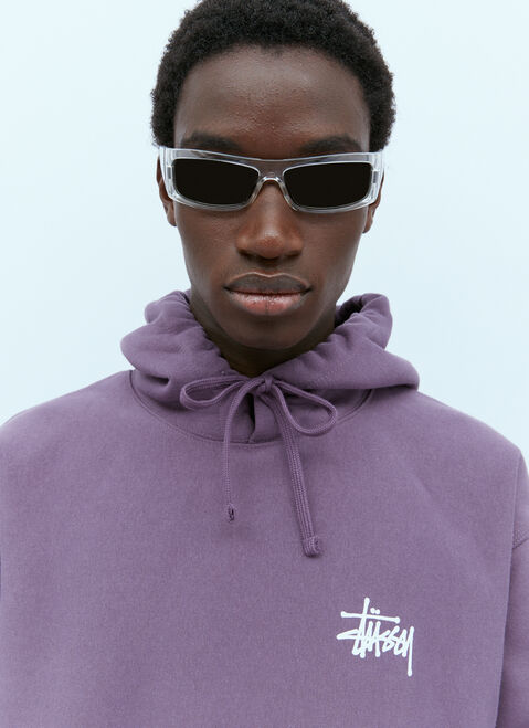 Stüssy Logo Print Hooded Sweatshirt Black sts0152029