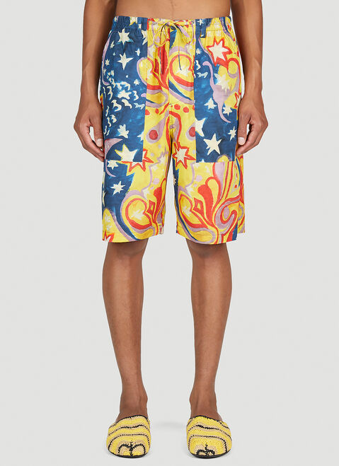 Thom Browne Galactic Paradise Bermuda Shorts Khaki thb0152011