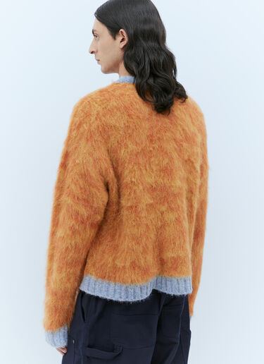 Brain Dead Marled Alpaca Crewneck Sweater Orange bra0355002