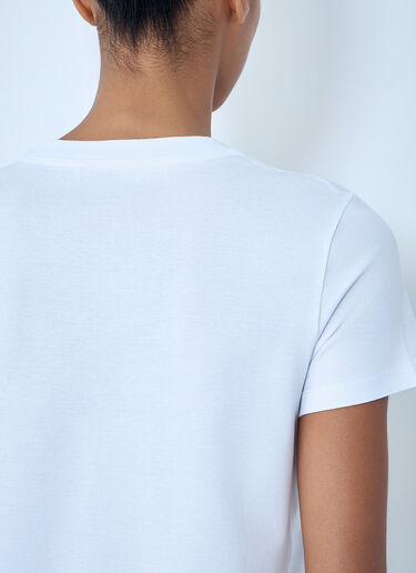 Max Mara Graphic Print Cotton T-Shirt White max0264011