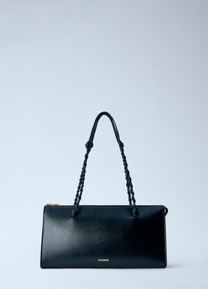 Jil Sander Tangle Tent Leather Shoulder Bag Black jil0265016