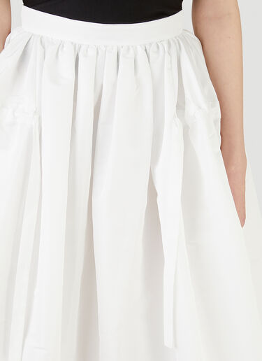 Alexander McQueen Drawstring Gathered Skirt White amq0245112