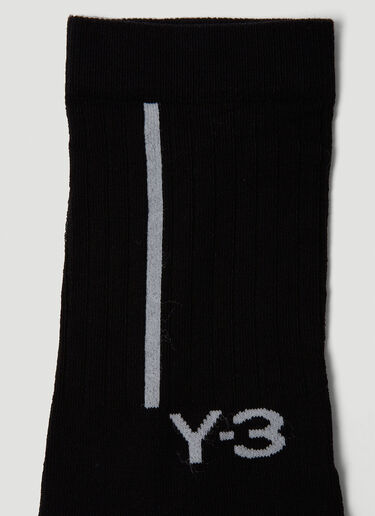 Y-3 Pack of Two Logo Intarsia Socks Black yyy0349035