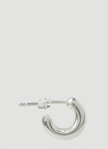Agmes Triple Ridge Mini Hoop Earrings Silver agm0248015